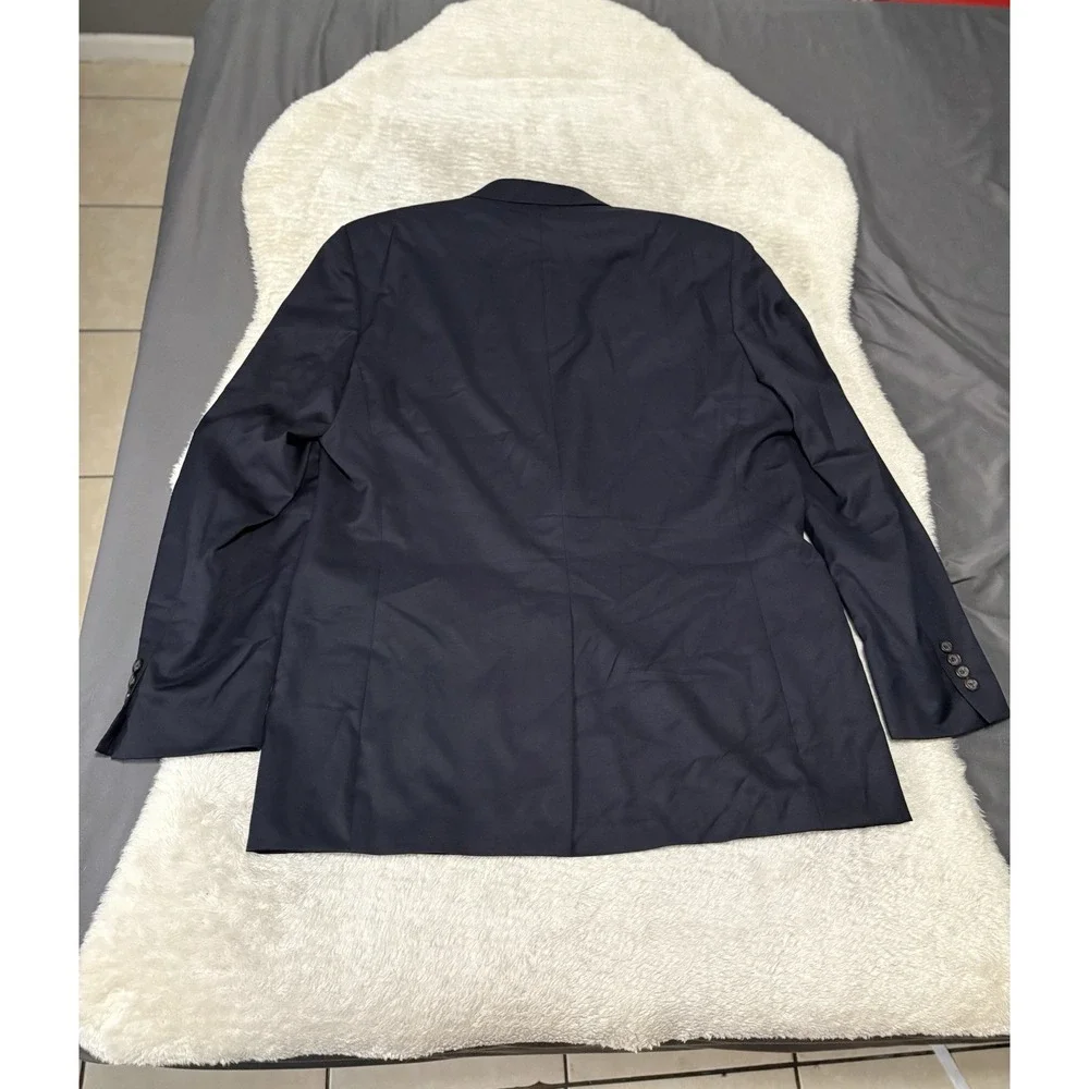 Lauren Ralph‎ Lauren Men's Navy Blue Wool 2 Button Blazer Jacket Size 46L